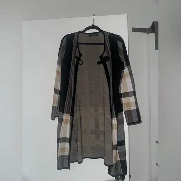 Plaid Open Front Cardigan - Picture 5 of 7